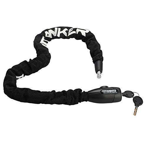 Titanker Bike Chain Lock 3.3 Feet Security Anti-Theft Bike Lock Chain with Keys Bicycle Chain Lock Bike Locks for Bike Motorcycle Bicycle Door Gate Fence Grill 6mm Thick Chain Black Titanker Bike Chain Lock 3.3 Feet Security Anti-Theft Bike Lock Chain with Keys Bicycle Chain Lock Bike Locks for Bike Motorcycle Bicycle Door Gate Fence Grill 6mm Thick Chain Black