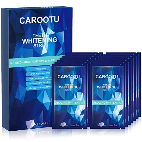 Teeth Whitening Strips - Non-Sensitive 25 Sets White Strips for Tooth Whitening  30mins Fast-Result Teeth Whitener  Teeth Whitening Kit Removes Coffee Tea Smoking Wine Stains