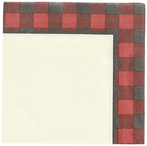 Creative Converting Buffalo Plaid Luncheon Napkins Party Supplies, Multicolor