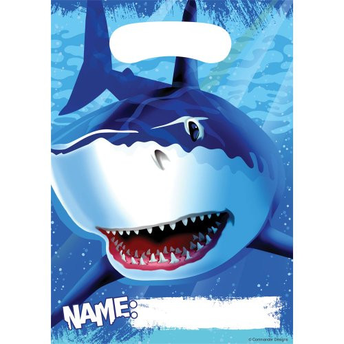 8-Count Party Loot Bags, Shark Splash