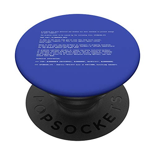Blue Screen of Death - Funny Computer Bluescreen PopSockets PopGrip  Swappable Grip for Phones  and  Tablets