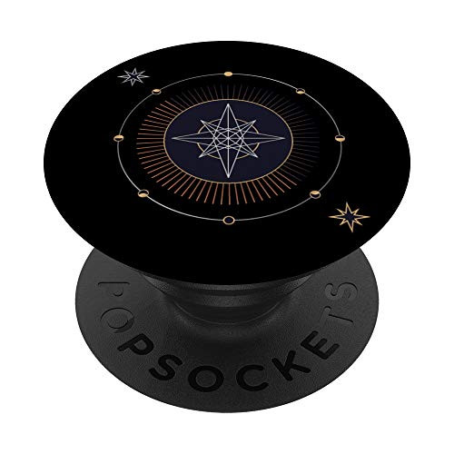 Tarot Card Compass Design for Tarot and Travel Lovers PopSockets Grip and Stand for Phones and Tablets