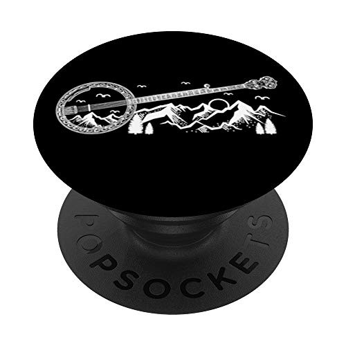 Banjo Mountain Sun Nature Bluegrass Music Lover Banjoist PopSockets PopGrip Swappable Grip for Phones and Tablets Banjo Mountain Sun Nature Bluegrass Music Lover Banjoist PopSockets PopGrip Swappable Grip for Phones and Tablets