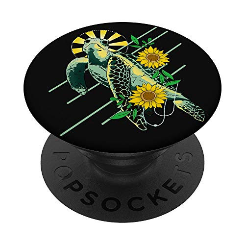 Sea Turtle Sunflower with Sunshine PopSockets PopGrip Swappable Grip for Phones and Tablets Sea Turtle Sunflower with Sunshine PopSockets PopGrip Swappable Grip for Phones and Tablets