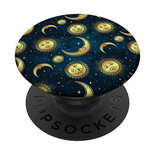 Vintage Stars Sun and Moon Pop Socket Pattern PopSockets PopGrip Swappable Grip for Phones and Tablets Vintage Stars Sun and Moon Pop Socket Pattern PopSockets PopGrip Swappable Grip for Phones and Tablets