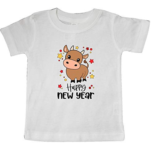 inktastic Happy New Year Cute Ox Baby T-Shirt 18 Months White 3cd32