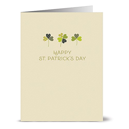 Note Card Cafe All Occasion Greeting Cards with Envelopes   24 Pack   Blank Inside  Glossy Finish   Trio of Clovers Design   Set for Greeting Cards  Occasions  Birthdays