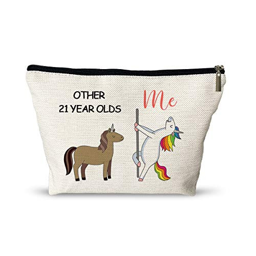 21st Birthday Gifts for Women Cosmetic Bags - Funny 0ther 21 Year Olds Makeup Bag - Retirement Commemorative Christmas Gifts Makeup Travel Case for Her  Friend  Mom  Sister  Wife  Coworker