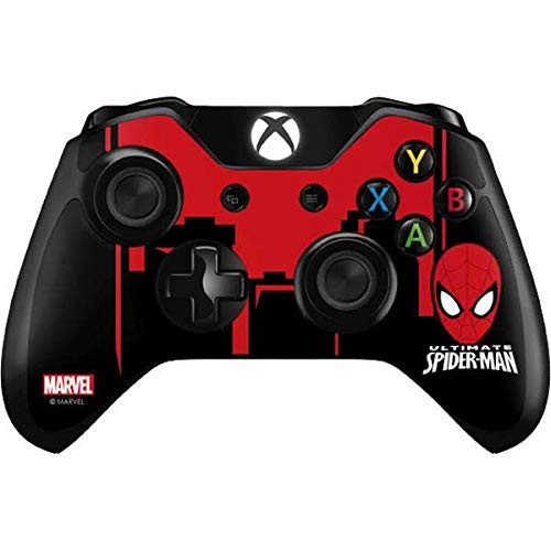 Skinit Decal Gaming Skin Compatible with Xbox One Controller - Officially Licensed Marvel Disney Ultimate Spider-Man Face Design