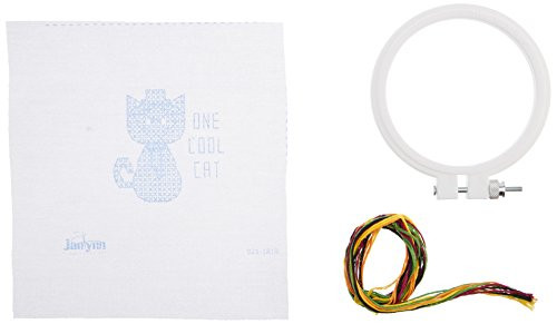 Janlynn 021-1819 Kid One Cool Cat Stamped Cross Stitch Kit, 3"