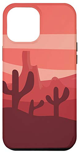 iPhone 12 Pro Max Artistic Western Desert Cactus Sunset Case