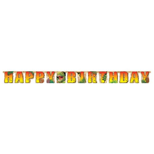 Creative Converting Dino Blast Happy Birthday Jointed Party Banner