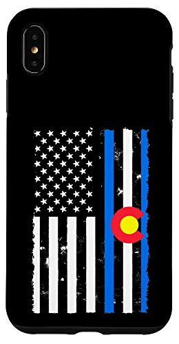 iPhone XS Max USA Colorado Flag Vintage Pride Vacation Travel Tourist Gift Case