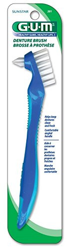 Sunstar 201RYB GUM Denture Brush, Flat Bristle