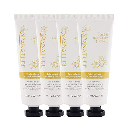 Spanature Olive Hand  and  Body Lotion Travel Size Selection Made In Korea 75 ml 2.53oz  4pcs