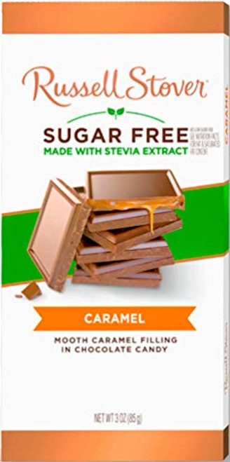 NEW Exquisite Russell Stover Sugar Free Rich Chocolate Bars Almond Truffle and Caramel Caramel 1 NEW Exquisite Russell Stover Sugar Free Rich Chocolate Bars Almond Truffle and Caramel Caramel 1