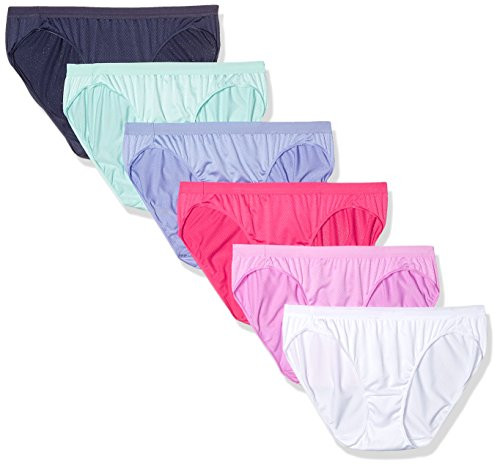 Hanes Women s Ultra Light Bikini Panties 6 Pack  Assorted  6