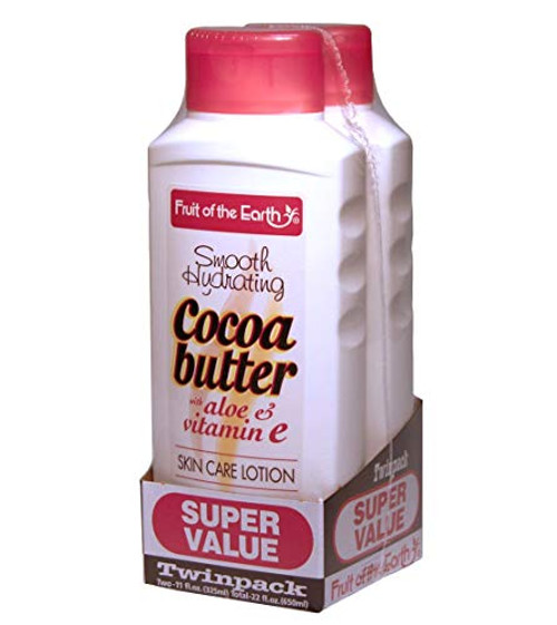 Fruit Of The Earth Bogo Lotion Cocoa Butter With Alo and Vit-E 11 Ounce 325ml 2 Pack Fruit Of The Earth Bogo Lotion Cocoa Butter With Alo and Vit-E 11 Ounce 325ml 2 Pack