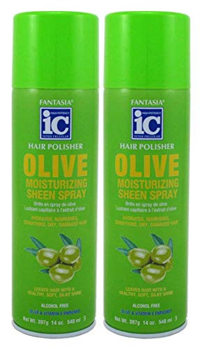 Fantasia IC Moisturizing Olive Sheen Spray 14 Ounce  414ml   Pack of 2