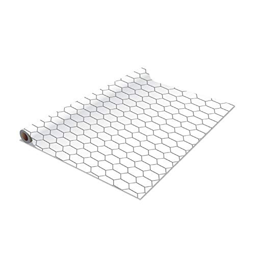 Simplify Shelf Draw Liners for Drawers Covering Books Arts  and  Crafts - Honeycomb White - Pack of 2-30 SQ. FT