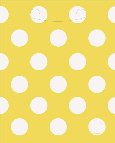 Yellow Polka Dot Goodie Bags, 8ct