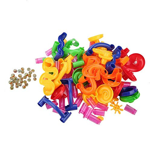 LSAR Building Blocks  Kids Intelligent Toy  Pinball Game Toy  DIY Marble Track Toy  Colorful for Pinball Match for Toddlers 105PCS  678-7