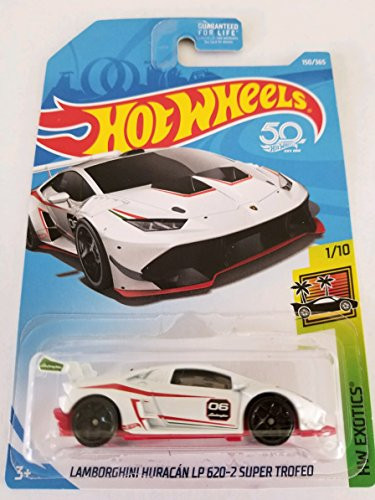 Hot Wheels 2018 50th Anniversary HW Exotics Lamborghini Huracan LP 620-2 Super Trofeo 150 365  White