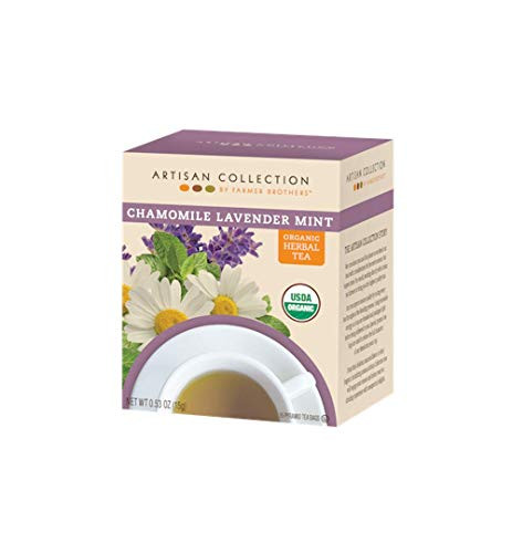 Artisan Chamomile Lavender Mint Organic Herbal Tea  15 Count Box