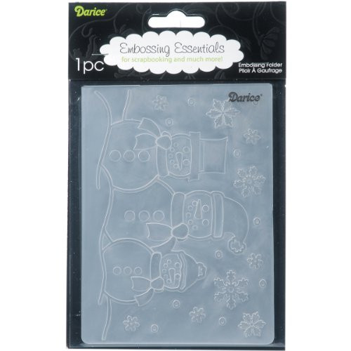 Darice 1215-57 Embossing Folders, 4.25 by 5.75-Inch, Snowman Family Design
