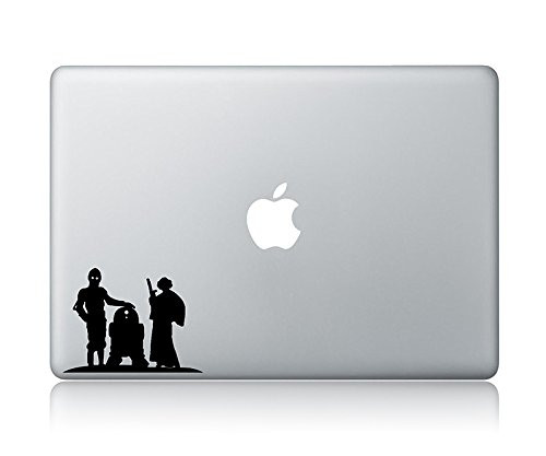 Princess Leia C-3PO And R2-D2 Star Wars Apple Macbook Laptop Vinyl Sticker Decal