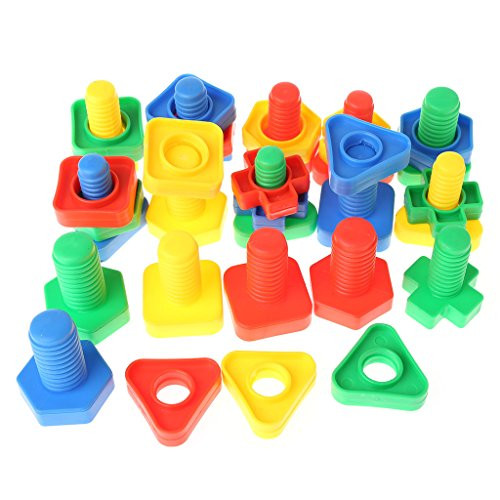 Y-YUNLONG Insert Blocks Screw Building Blocks Nut Toys Children Educational Montessori Toy
