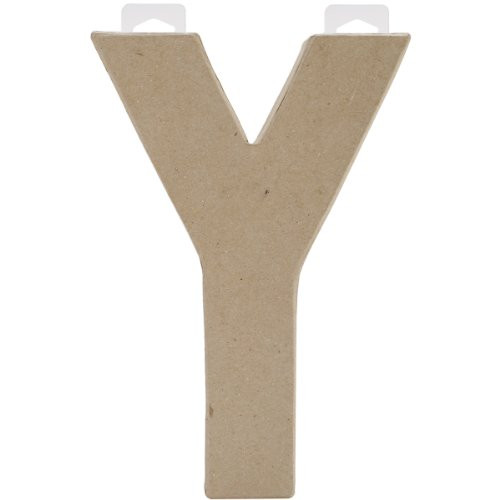 Darice Paper Mache Letter - Y - 8 x 5.5 x 1 inches