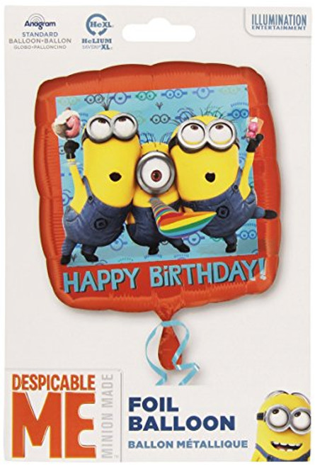 Anagram International HX Despicable Me Happy Birthday Party Balloons, Multicolor Anagram International HX Despicable Me Happy Birthday Party Balloons, Multicolor