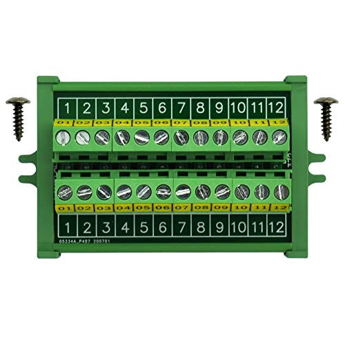 Screw Mount 24A 400V 12 Position Screw Terminal Block Distribution Module