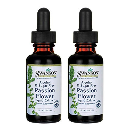 Swanson Passion Flower Liquid Extract  Alcohol and Sugar-Free  1 fl Ounce  29.6 ml  Liquid  2 Pack