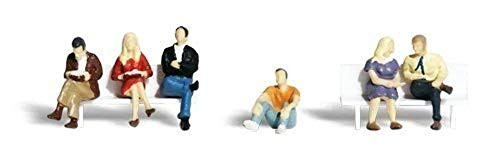 Woodland Scenics HO Scale Scenic Accents Figures People Set People Sitting  6