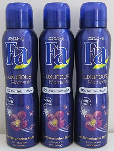 Fa Luxurious Moments deodorant SPRAY -Pack of 3 bottles   3 x 150ml -