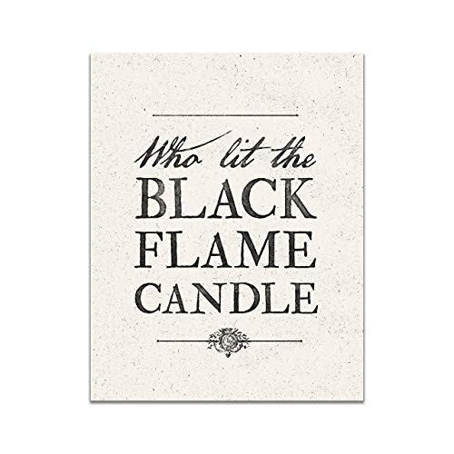 Hocus Pocus Halloween Art Print - Unframed 11x14 Print - inchWho Lit the Black Flame Candle inch - Perfect Halloween Decorations