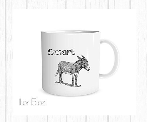 Smart Ass Funny Mug  Funny Donkey Coffee Cup  11 oz.