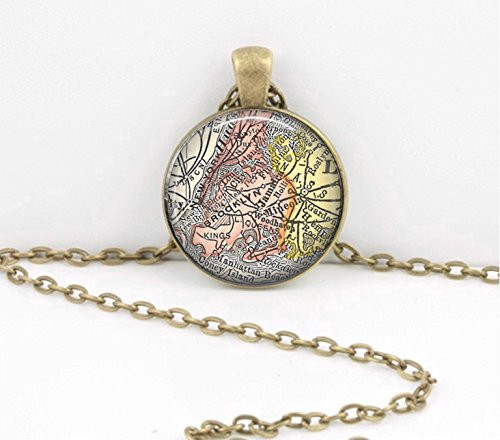 Brooklyn Long Island New York Map Jewelry Vintage Map pendant necklace key ring travel gift jewelry Brooklyn Long Island New York Map Jewelry Vintage Map pendant necklace key ring travel gift jewelry