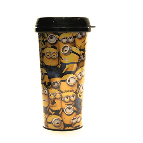 Silver Buffalo DM0187 Universal Despicable Me Cluttered Minions Plastic Travel Mug  16 oz  Multicolored