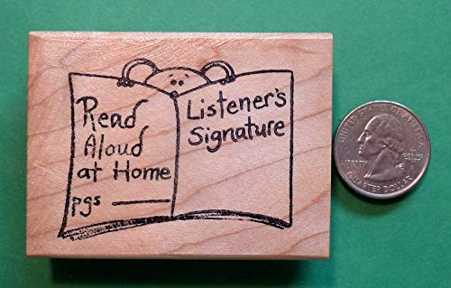 Read Aloud at Home Teacher s Rubber Stamp  Wood Mounted - Rubber Stamp Wood Carving Blocks