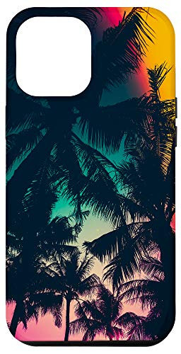 iPhone 12 Pro Max Tropical Paradise Sunrise Beach Purple Palm Tree Hawaiian Case