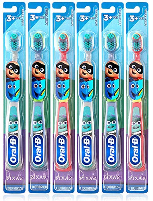 Oral-B Kids Manual Toothbrush  Monsters Characters  for Children and Toddlers 3 plus  Extra Soft Bristles - Pack of 6  Characters Vary Oral-B Kids Manual Toothbrush  Monsters Characters  for Children and Toddlers 3 plus  Extra Soft Bristles - Pack of 6  Characters Vary