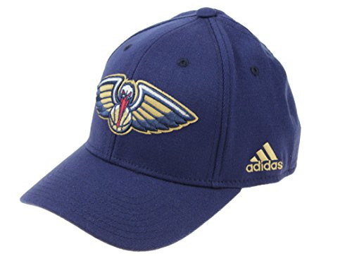 adidas NBA New Orleans Pelicans Mens Structured Flex Hat Navy adidas NBA New Orleans Pelicans Mens Structured Flex Hat Navy