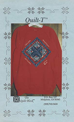 Quilt-T Log Cabin Quilt  and  Applique Pattern from The Quilting Block - Pattern on Buyers Shirt