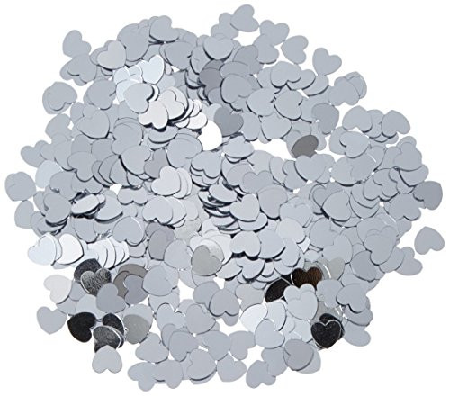 Fanci-Fetti Hearts (silver) Party Accessory  (1 count) (1 Oz/Pkg)