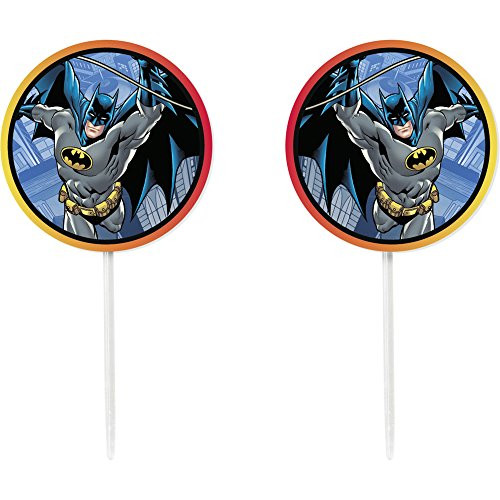 Wilton Batman Fun Pix Cupcake Toppers, Multicolor Wilton Batman Fun Pix Cupcake Toppers, Multicolor