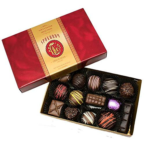 Spokandy Premium Soft Center Selection Chocolates  8 oz