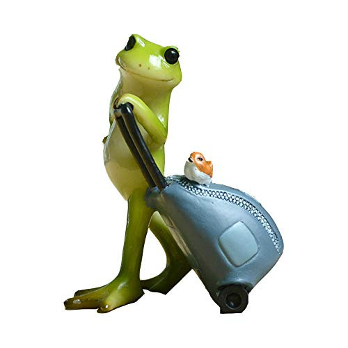 Gemmia Fairy Garden Miniature Frog Figurine- Travel Frog Statue Gemmia Fairy Garden Miniature Frog Figurine- Travel Frog Statue